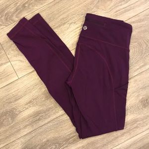 Lululemon leggings - wine red / burgundy red
